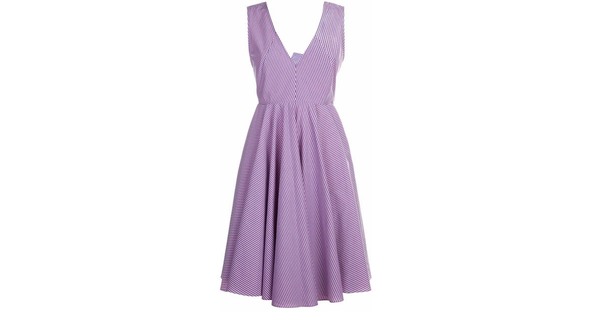 pink purple striped dress