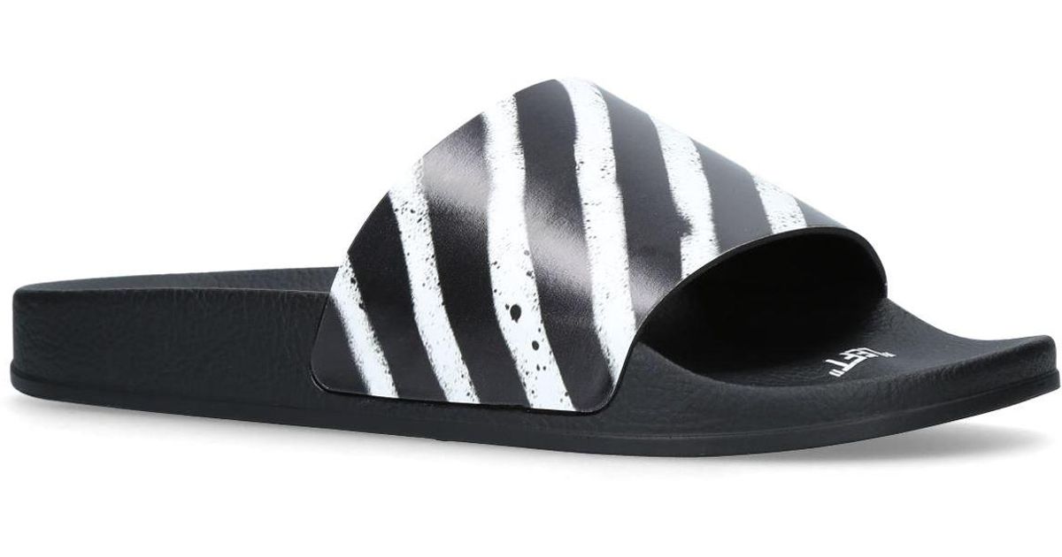 off white black stamp slides