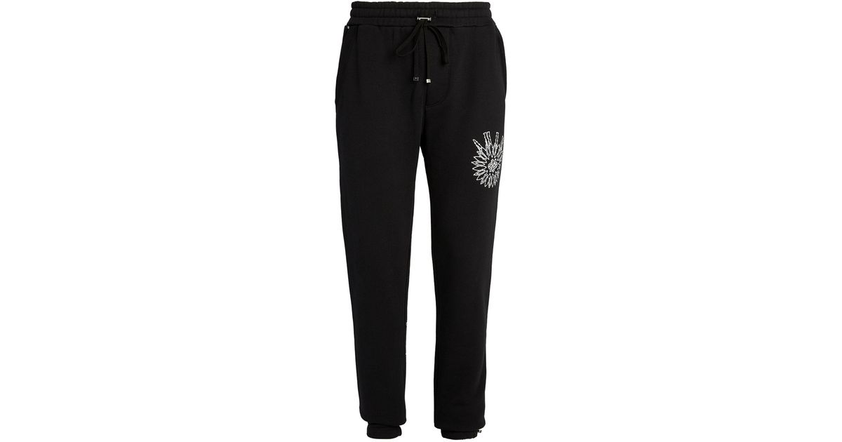 Amiri Cotton Embellished Logo Sweatpants in Black for Men | Lyst Canada