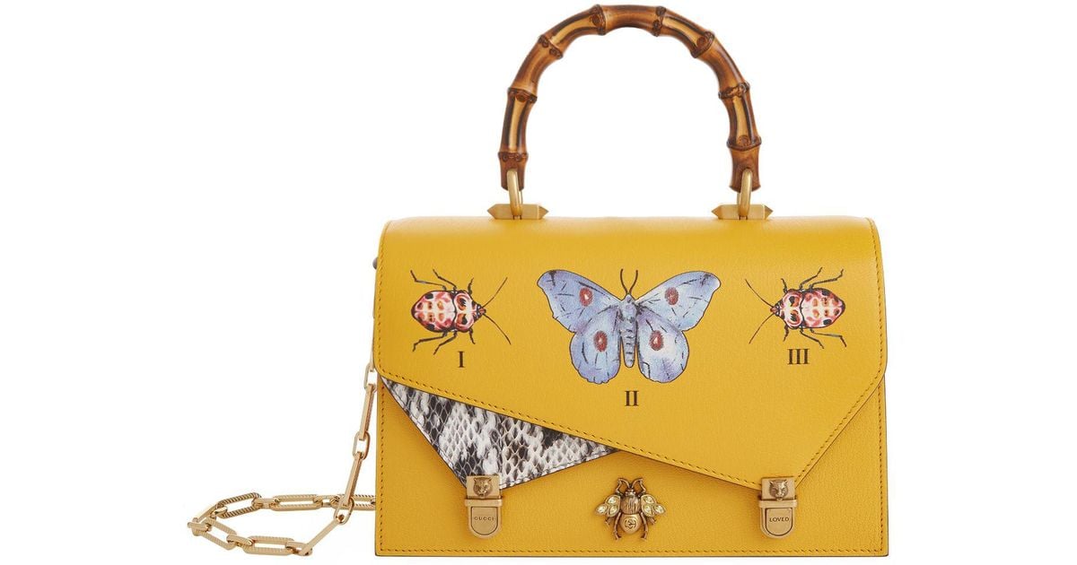 gucci bag with butterfly