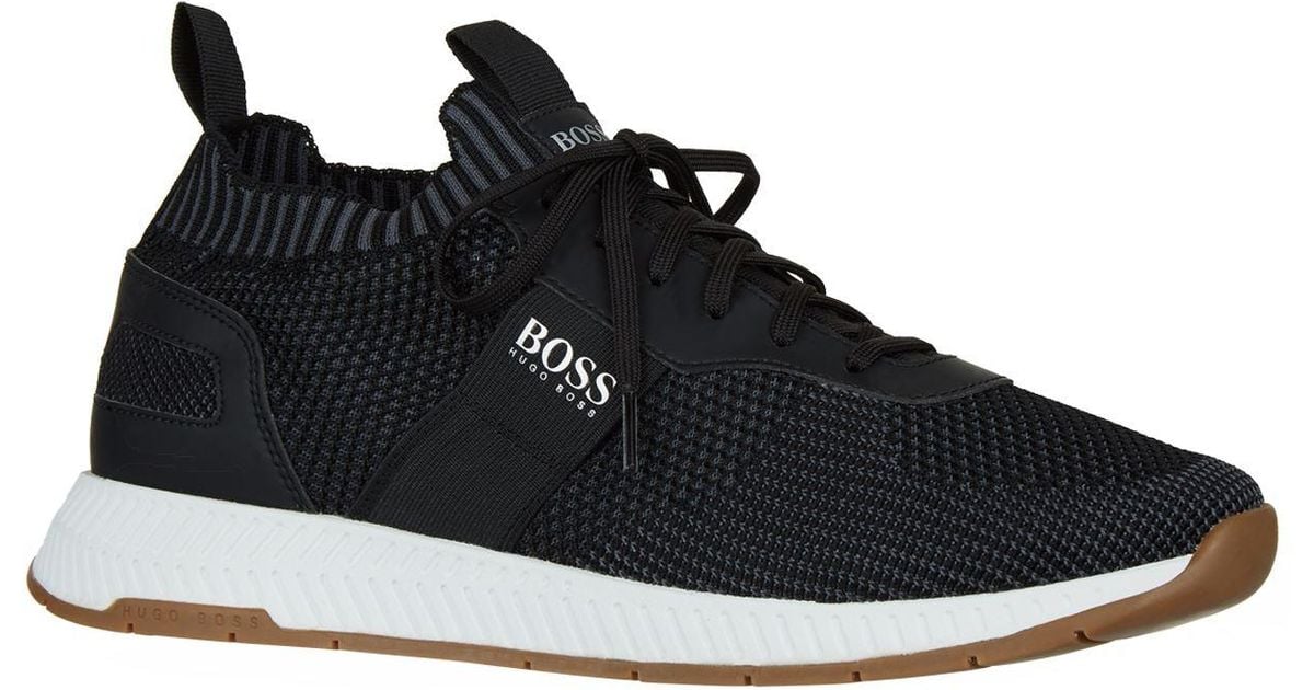 hugo boss titanium knit trainers