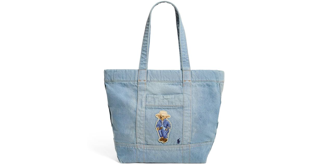POLO RALPH LAUREN Polo Bear Denim Mediumトートバッグ Polo Bear Denim Medium Tote for Women | Ralph Lauren® CL
