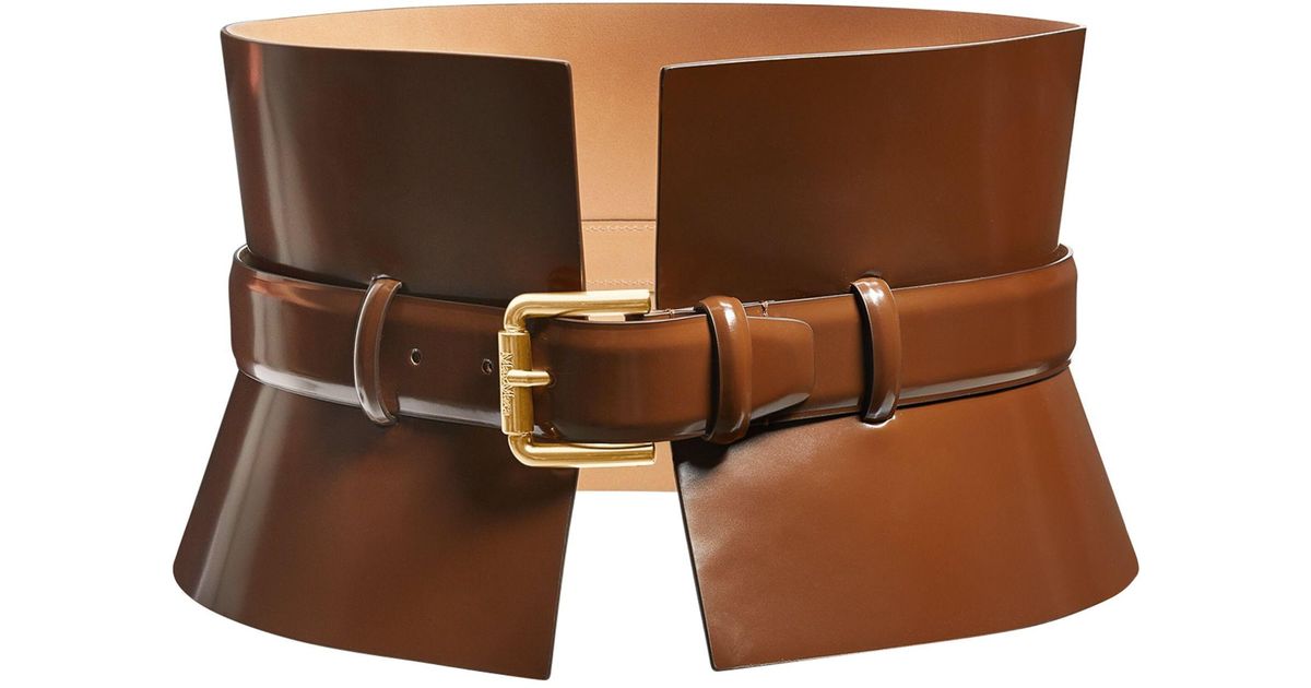 Max Mara Leather Corset Belt in Brown | Lyst
