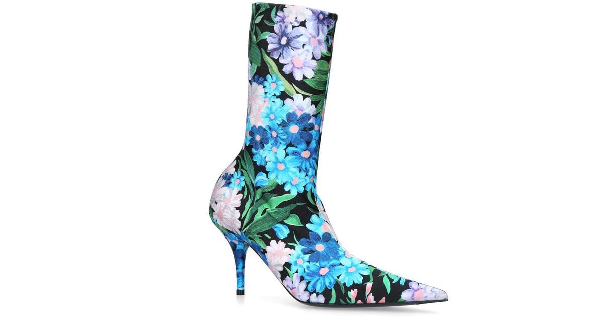 balenciaga floral boots