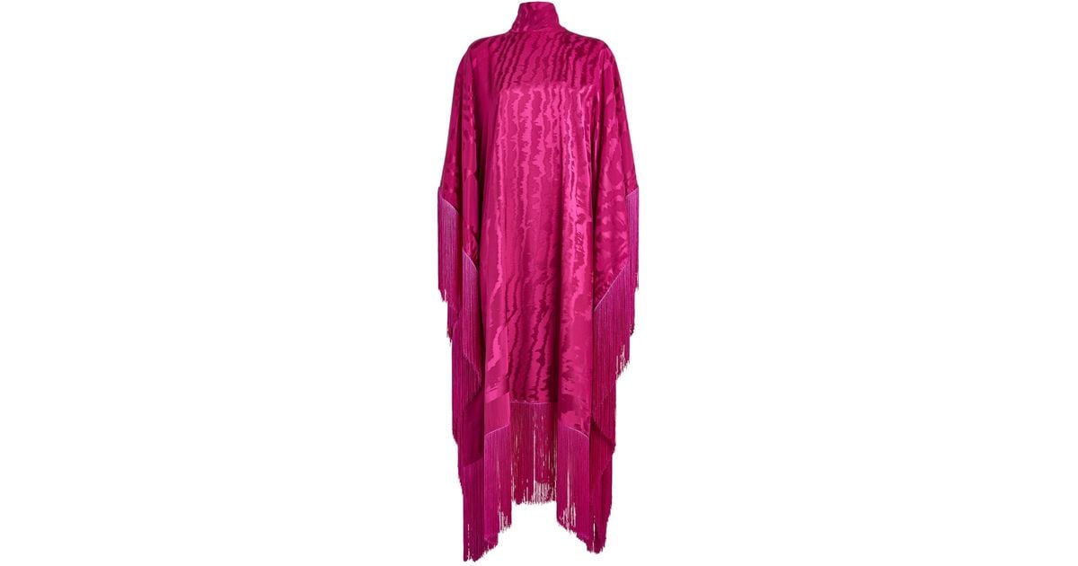 ‎Taller Marmo Fringed Mrs. Ross Kaftan in Pink | Lyst UK