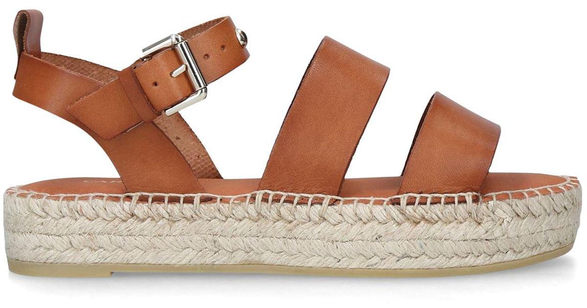 carvela klever sandals tan leather