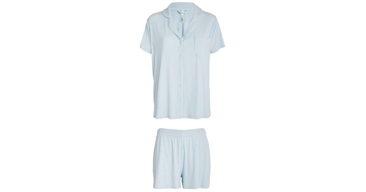 Skims Soft Lounge Short Pyjama Set in Blue | Lyst