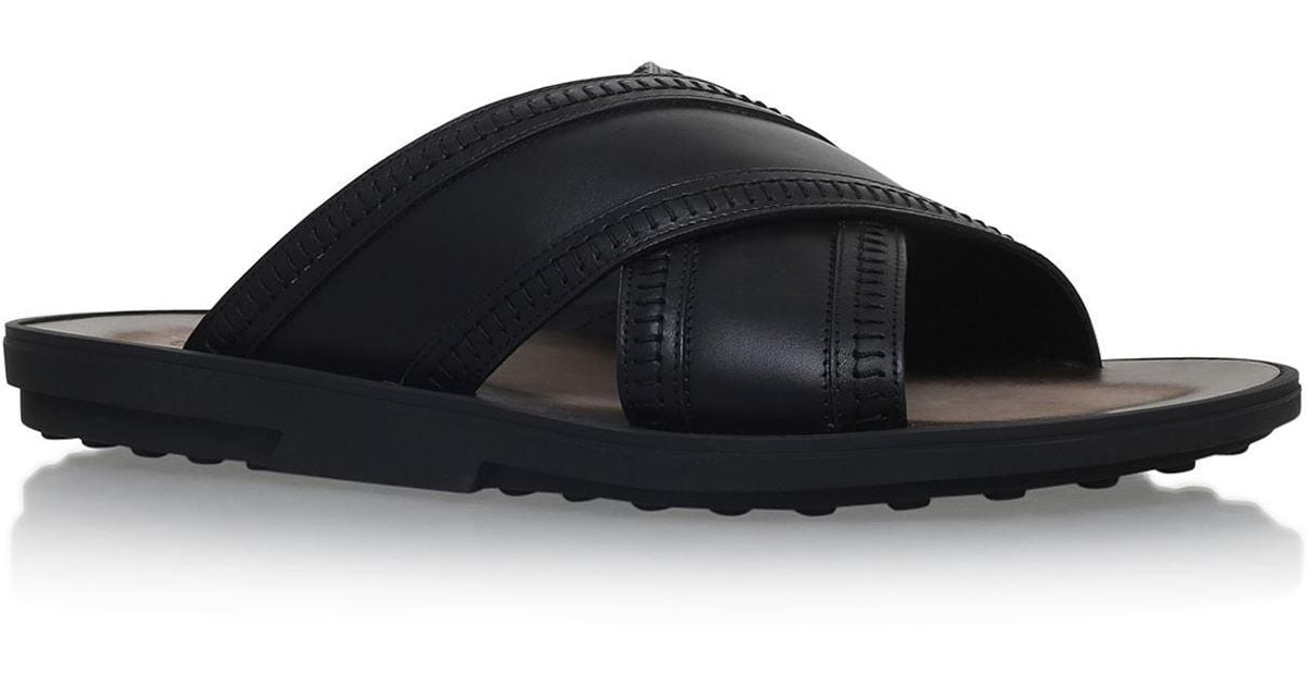 leather cross slides
