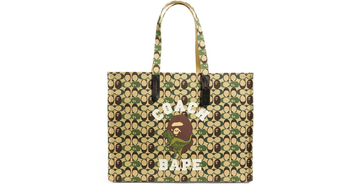 Coach x BAPE Canvas Tote 22 Pink in Canvas/Leather - GB