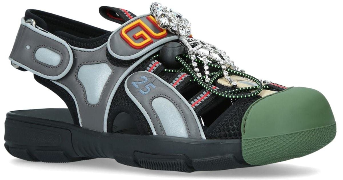 Gucci Leather Tinsel Hiking Sandals in 