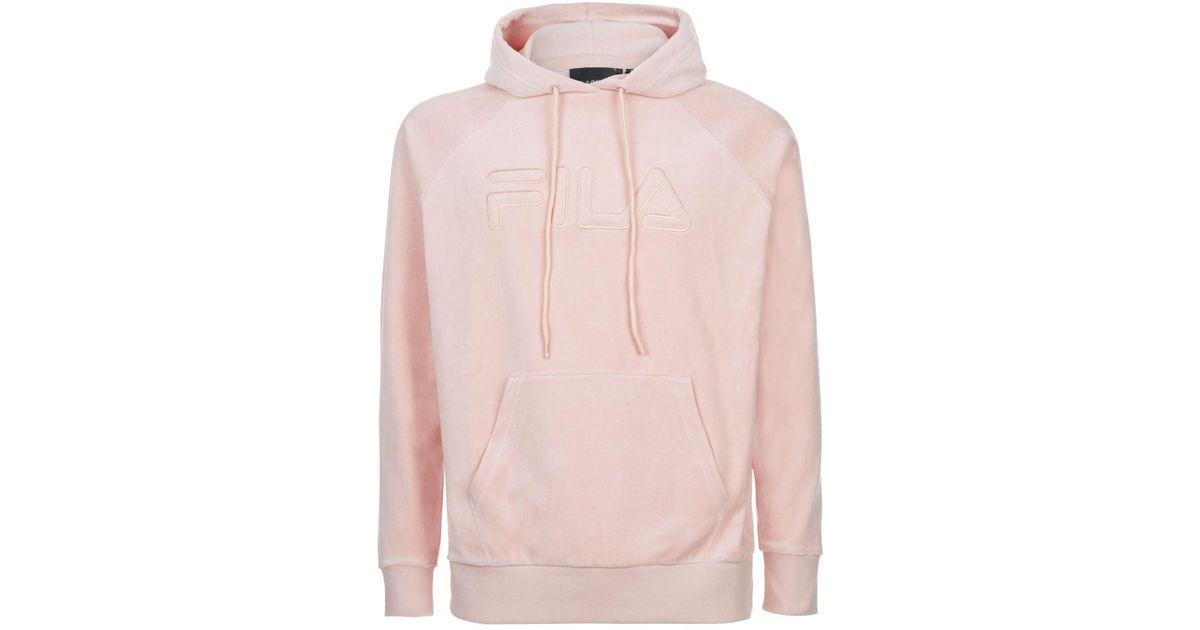 Fila Velour Logo Hoodie in Pink for Men Lyst Fila Velour Logo Hoodie in Pink for Men Lyst