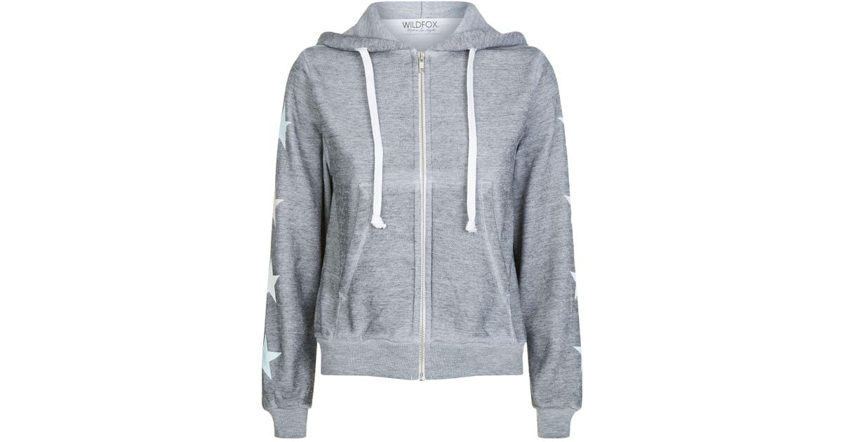 Wildfox Womens Wild Rose Regan Zip Hoodie