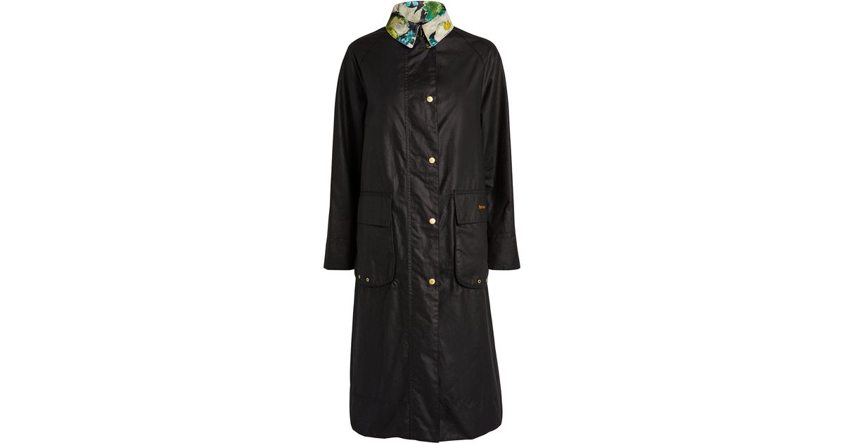 Barbour floree deals wax coat black