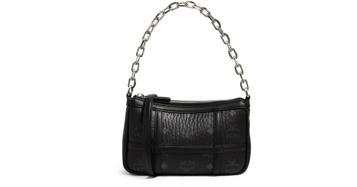 MCM Mini Delmy Visetos Shoulder Bag in Black Lyst