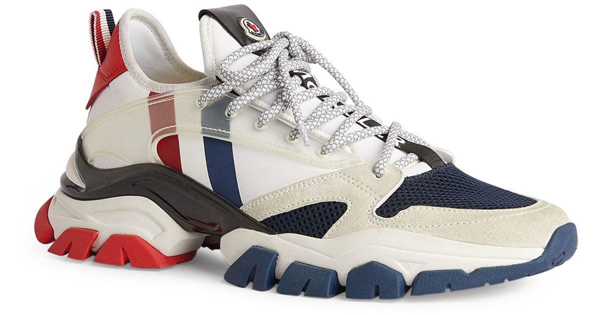 Moncler Leather Trevor Sneakers in Blue for Men Lyst