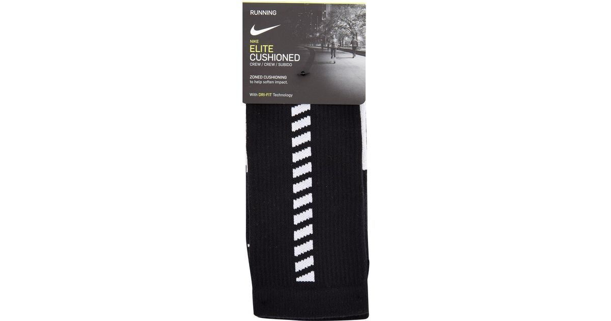 nike elite cushioned crew running socks
