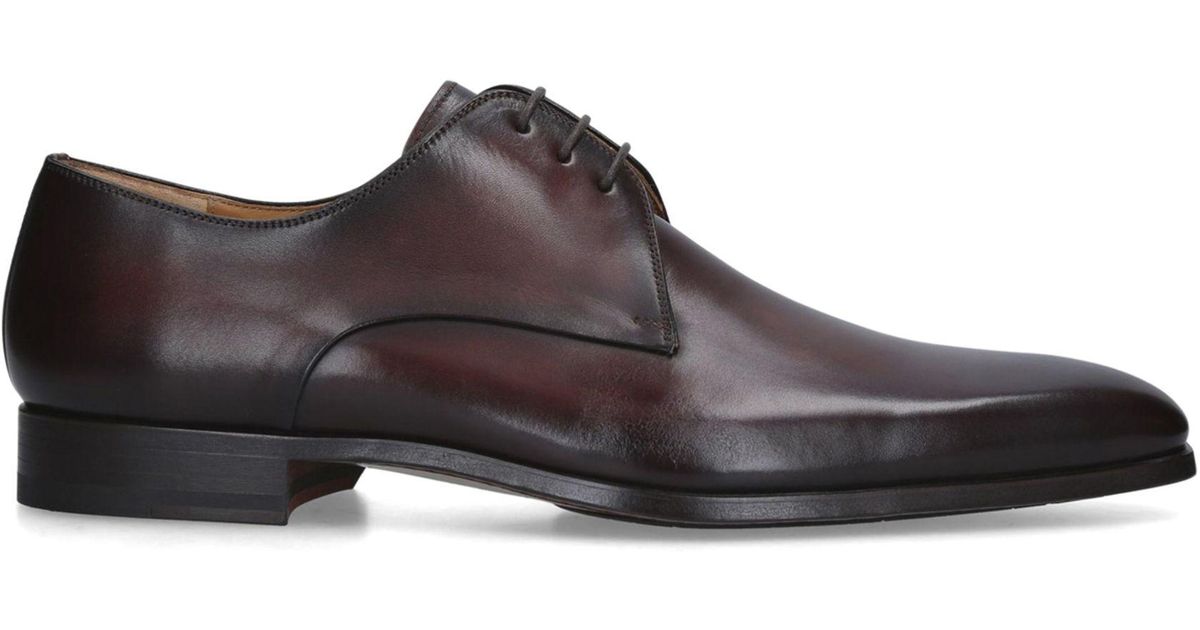 Magnanni Derby Leather Shoes in Mid Brown (Brown) for Men - Save 26% - Lyst