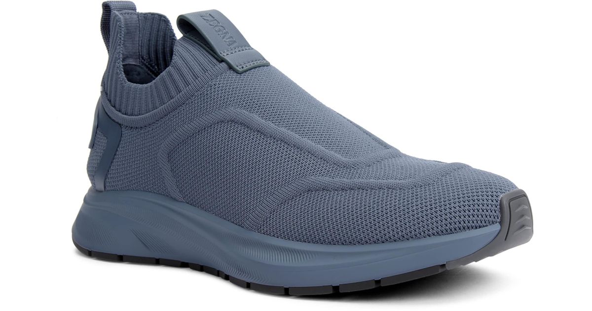 ZEGNA Techmerino Wool Sneakers in Blue for Men | Lyst Canada
