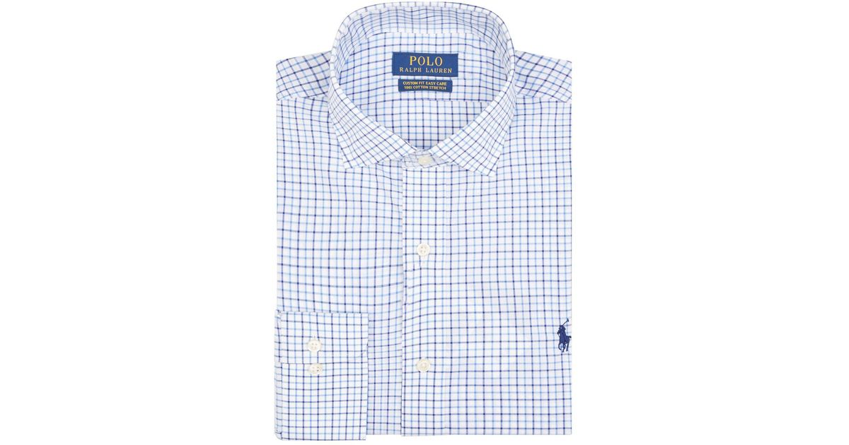 Polo Ralph Lauren Custom-fit Grid-check Shirt in White for Men | Lyst