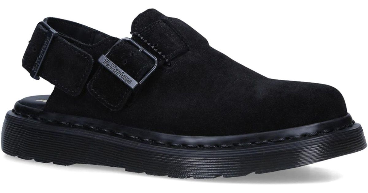Dr. Martens Suede Jorge Sandals in Black | Lyst