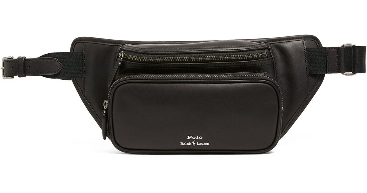 Polo Ralph Lauren Leather Belt Bag in Black for Men Lyst