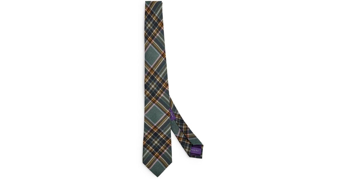 Ralph Lauren Purple Label Tartan Silk Tie in Blue for Men | Lyst Canada