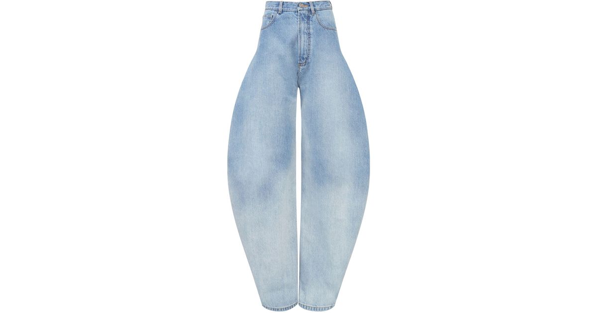 Jean Rounds Alaïa High-Rise Round Jeans in Blue | Lyst