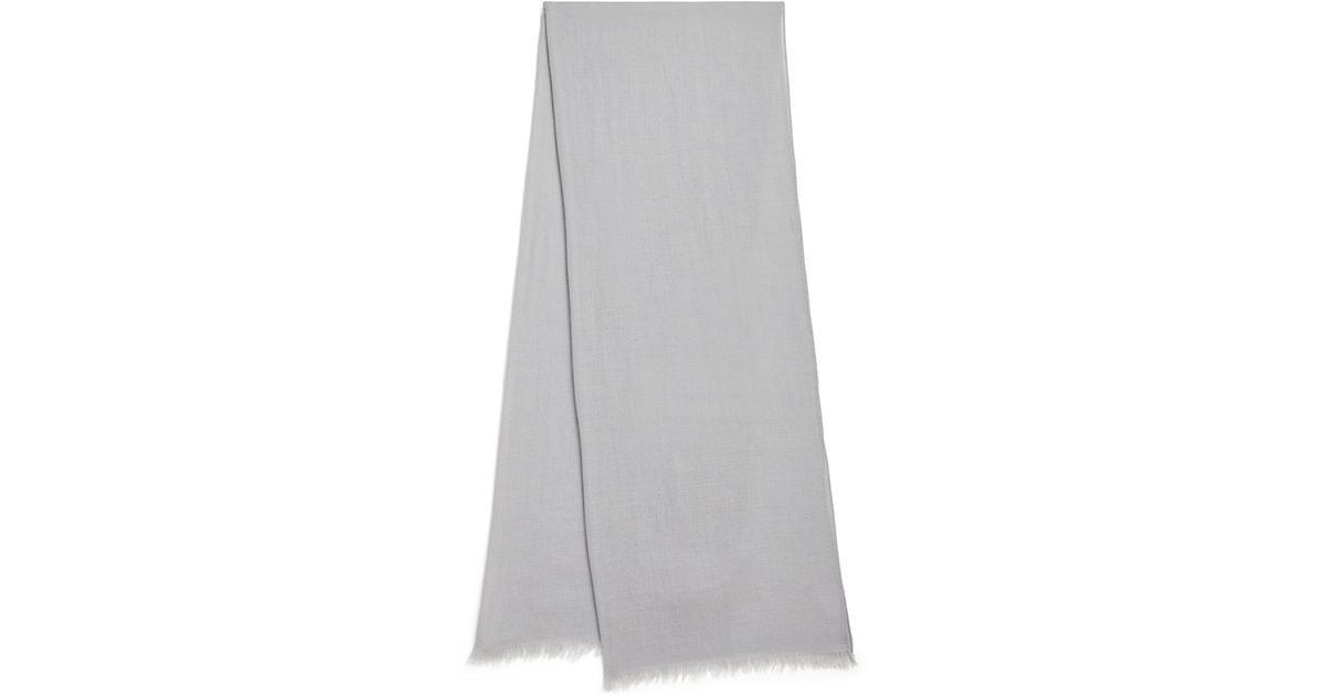 Colombo CashmereSilk Scarf in Grey Lyst UK
