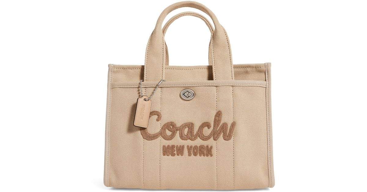 COACH Canvas Cargo Tote Bag in Natural | Lyst UK