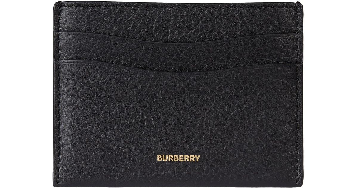 Burberry Leather Card Holder in Black Lyst