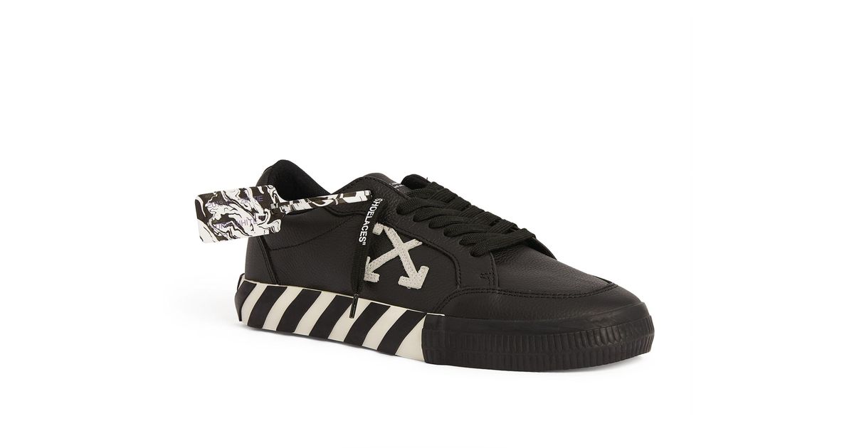 off white vulcan low leather trainers