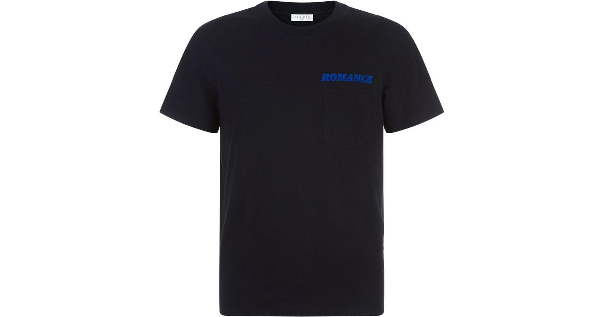 Sandro Romance T-shirt in Black for Men - Lyst