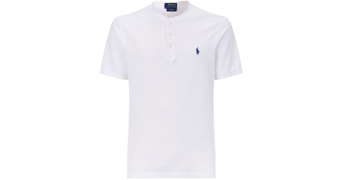 women's collarless polo shirts