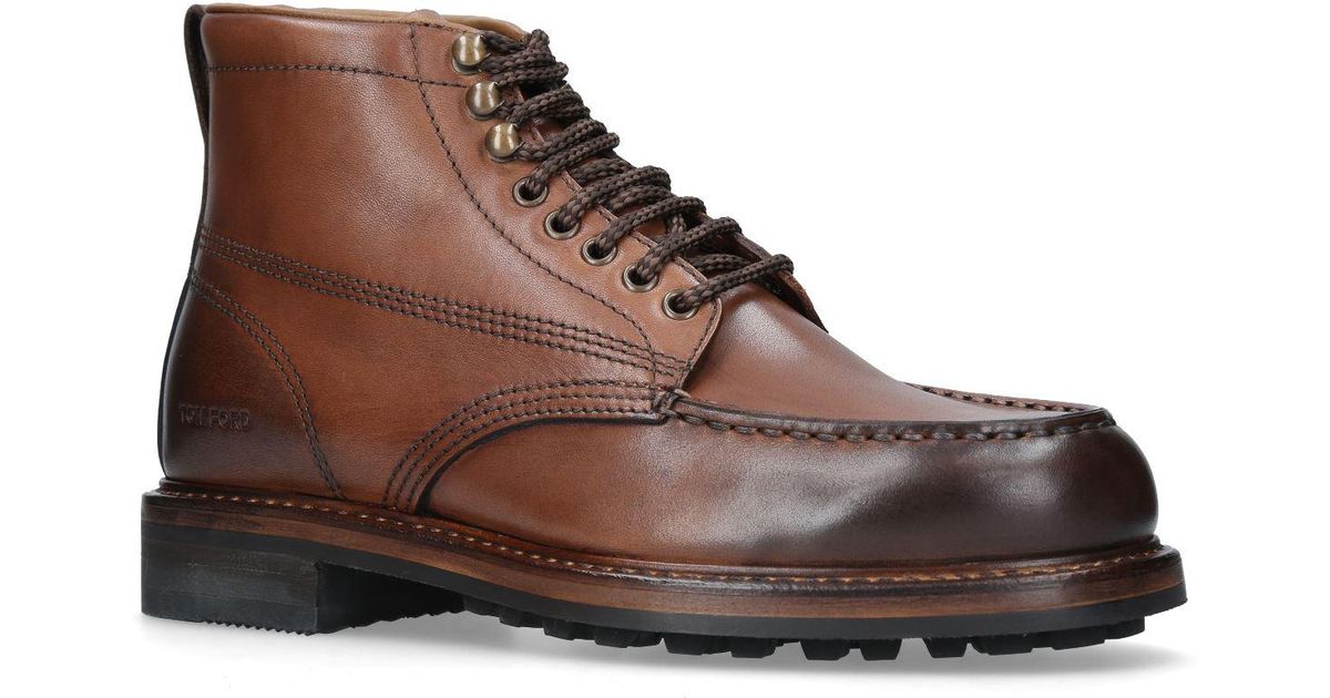 Tom Ford Leather Cromwell Boots in 