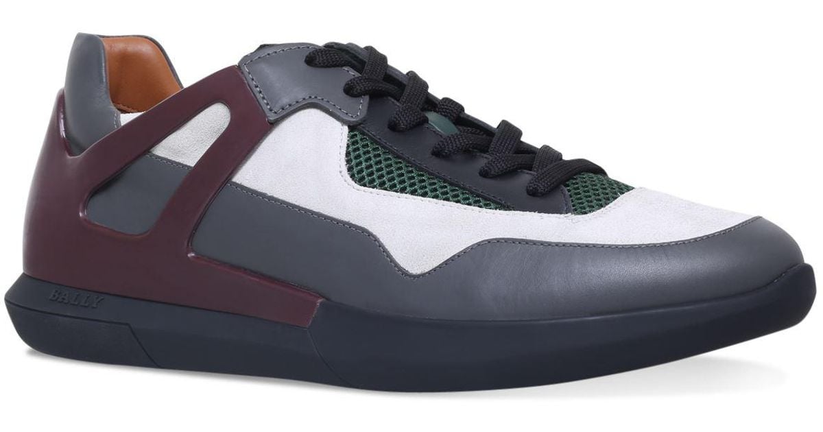 Bally Avion Leather Sneakers in Grey (Gray) for Men - Lyst