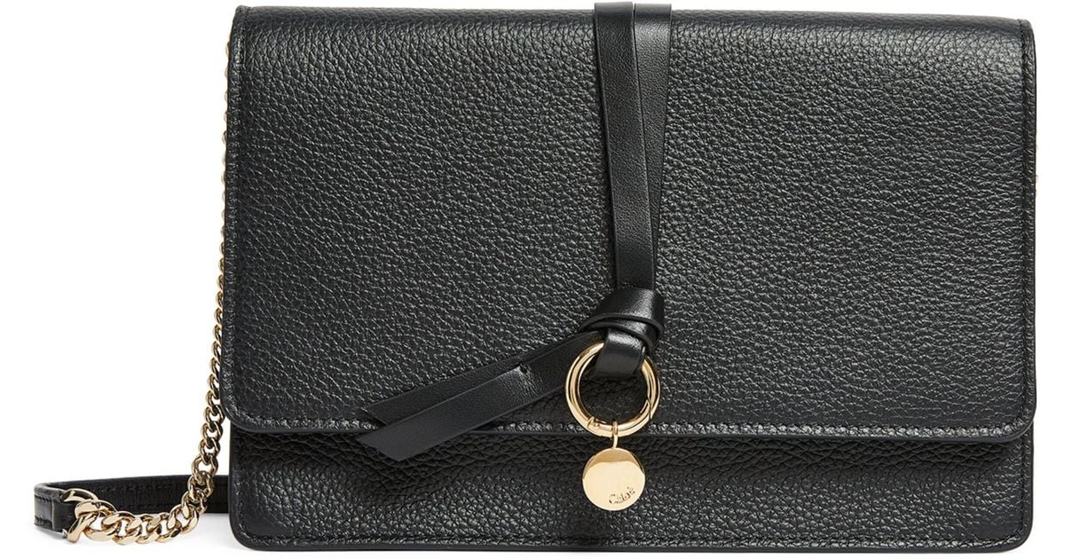 Chloé Alphabet Clutch Bag in Black | Lyst