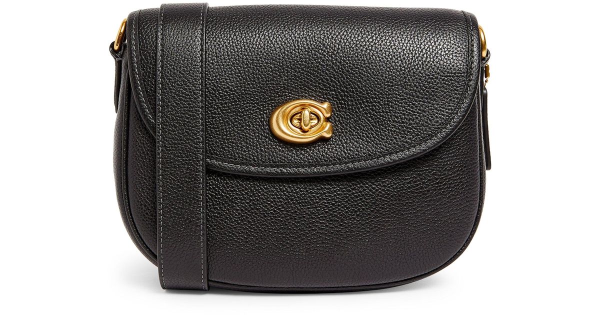COACH Leather Willow Saddle Bag in Black Lyst
