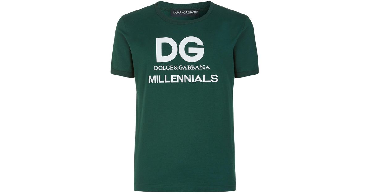 Dolce & Gabbana Dg Millennials T-shirt in Green for Men | Lyst