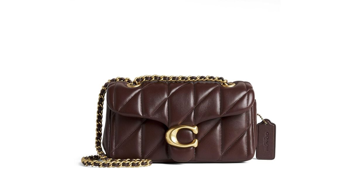 靴/バッグ Coach Mini Quilted Shoulder Bag Dark Brown COACH Tabby 20 Quilted Leather Shoulder Bag in Brown | Lyst