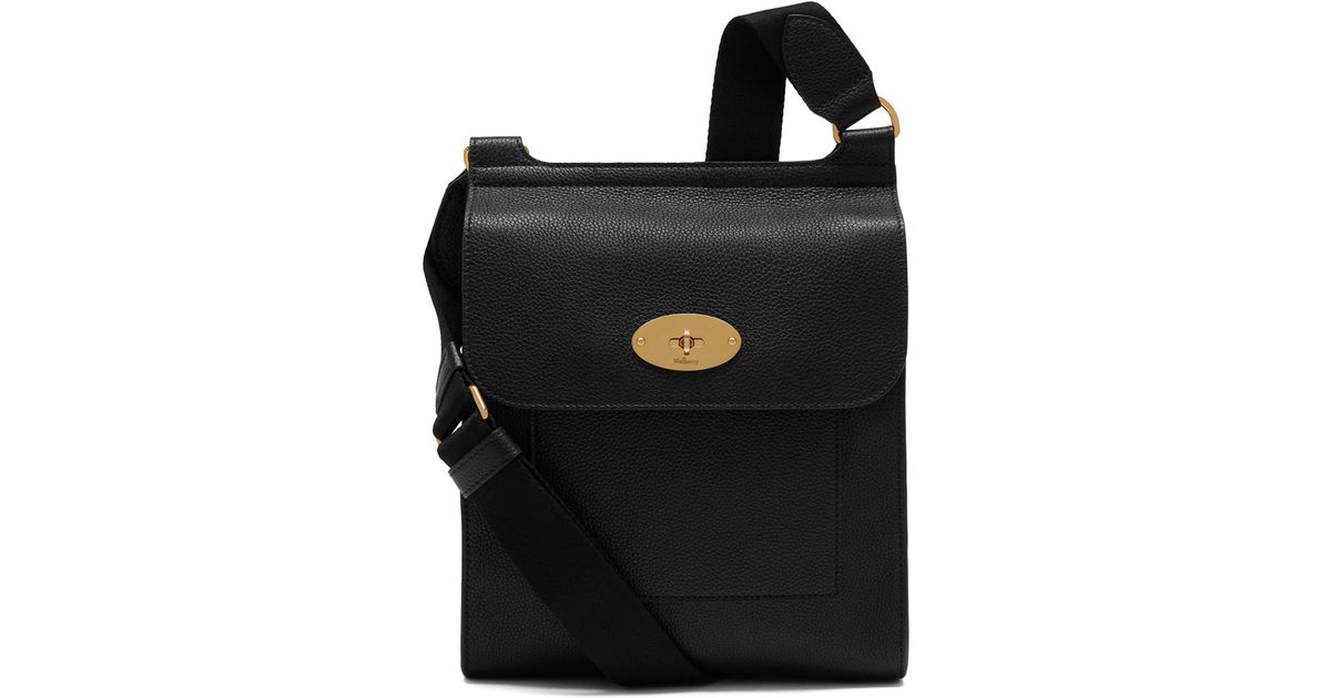 Mulberry Small Leather Antony Messenger Bag in Black for Men Lyst