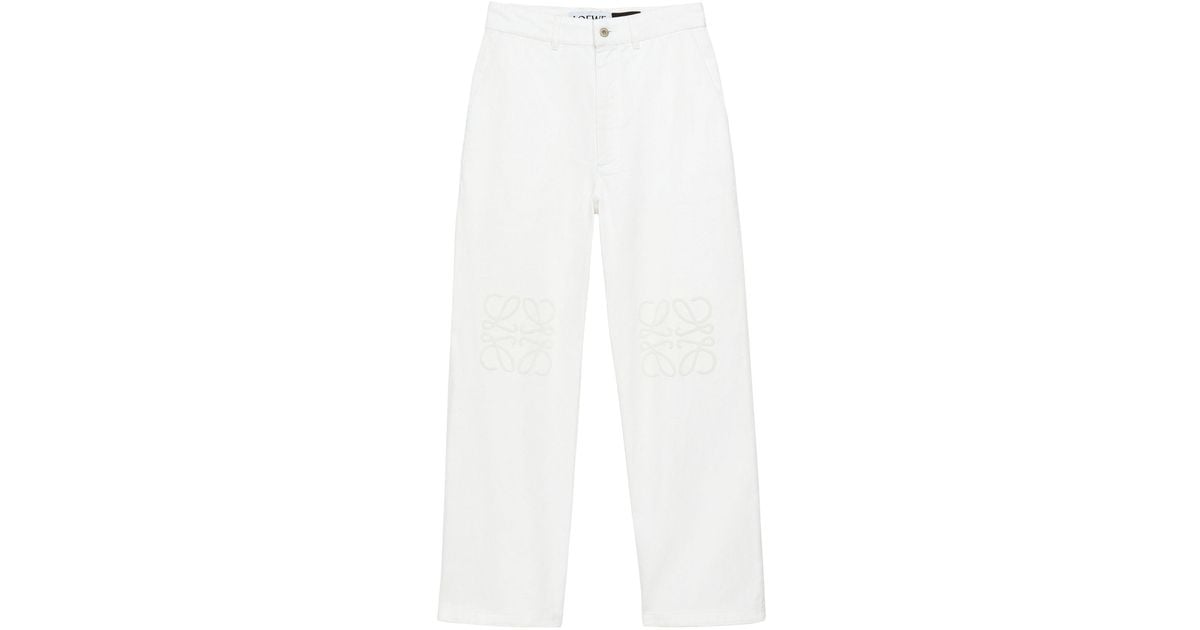 Loewe X Paula's Ibiza Wide-leg Jeans in White | Lyst UK