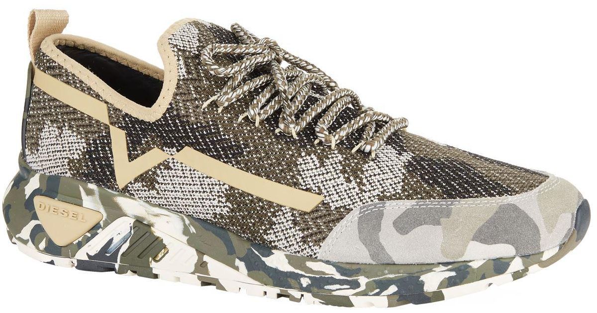 DIESEL Suede S-kby Camouflage Sneakers 