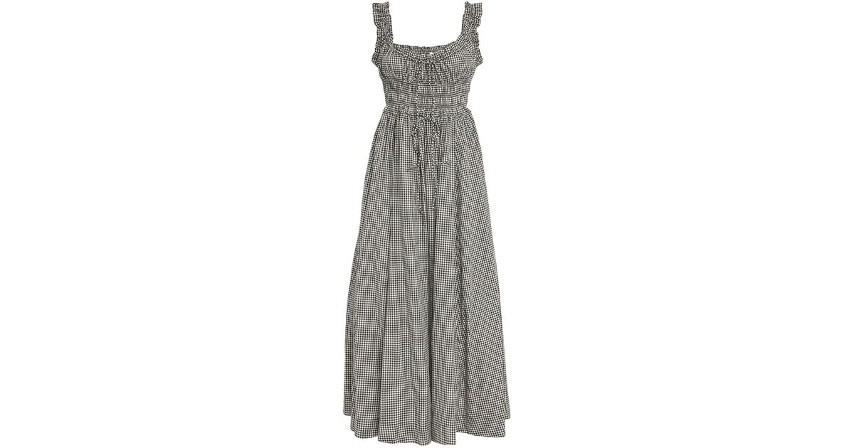knee length dresses for ladies Emmaretta Gingham Midi Dress  Petite Chrie