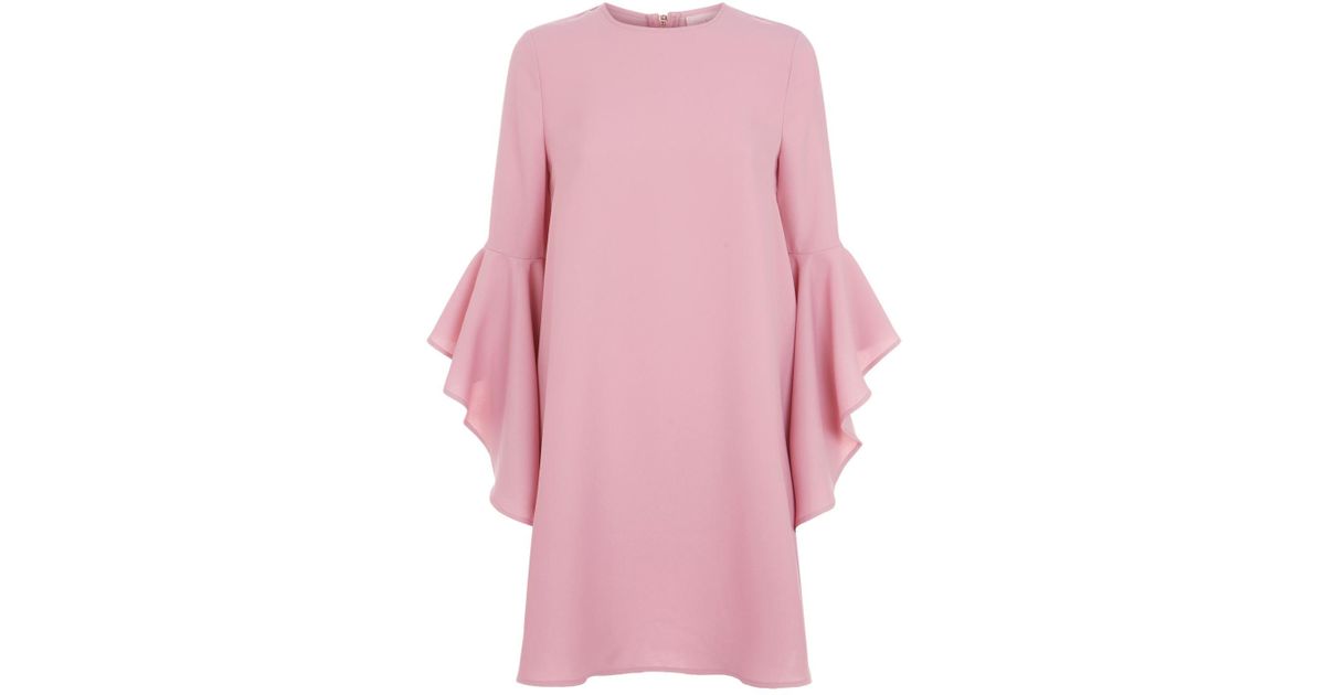 ted baker ashleyy waterfall sleeve dress