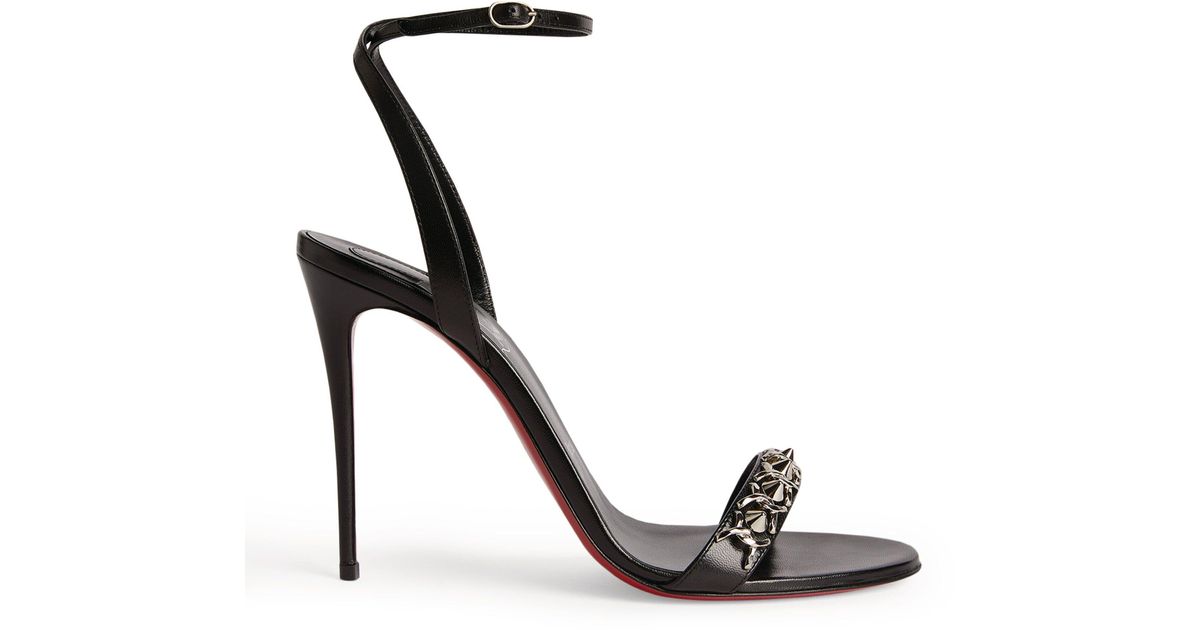 Christian Louboutin Loubigirl Chain Leather Sandals 100 in Black - Lyst