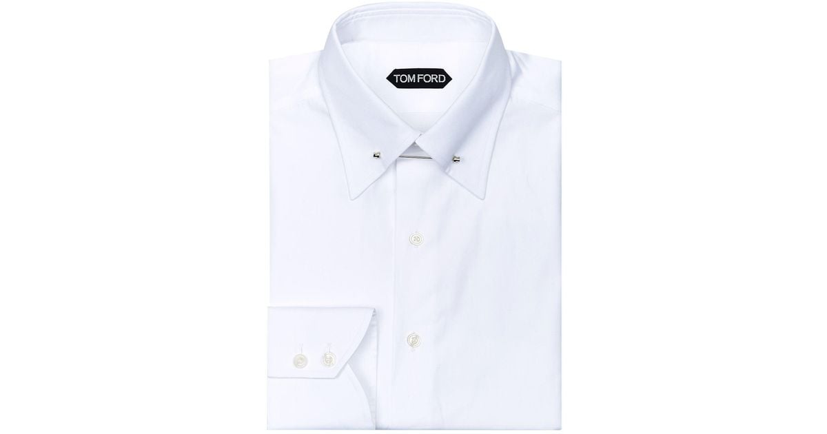Tom Ford Pin Collar Shirt in White for Men Lyst