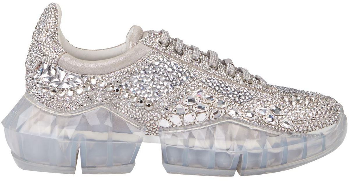 Jimmy Choo Diamond Crystal Sneakers Lyst