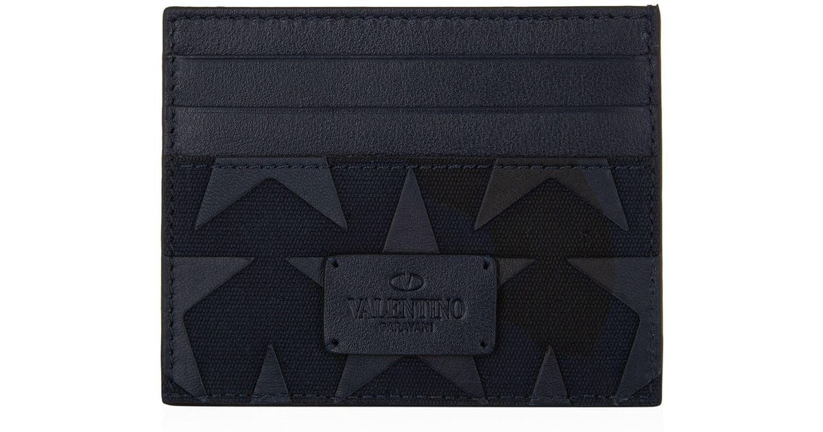 valentino camo card holder