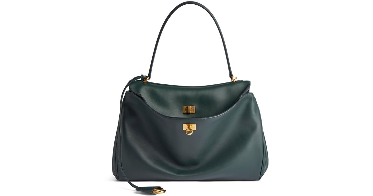 Balenciaga Leather Rodeo Top-Handle Bag in Black | Lyst