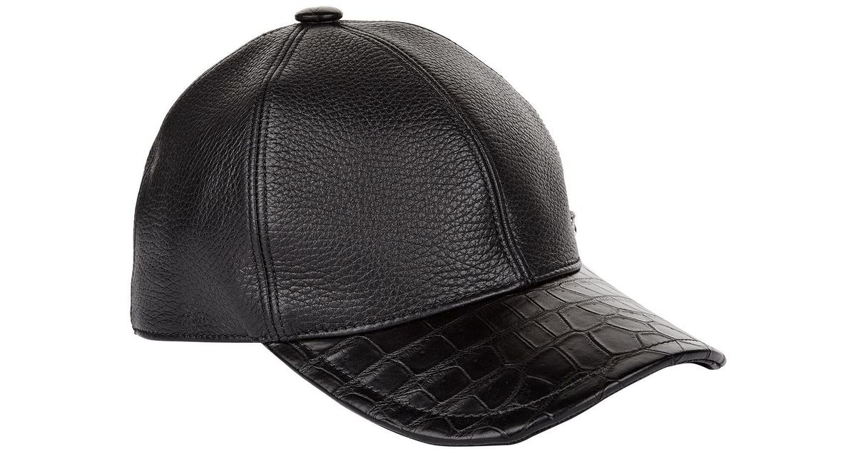 crocodile leather hat